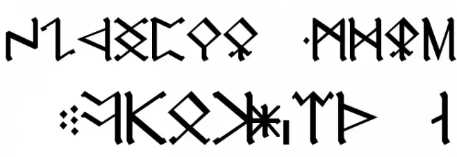 Cirth Erebor Caps Caratteri MAIUSCOLE