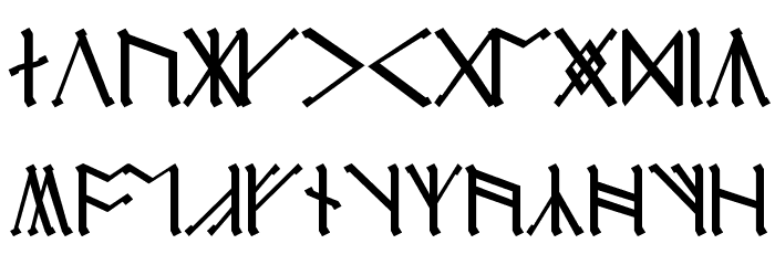 Cirth Erebor Caps Font LOWERCASE