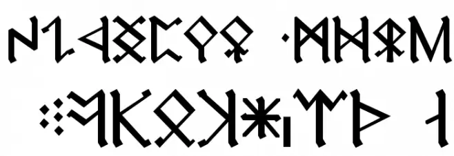 Cirth Erebor Schriftart Groß