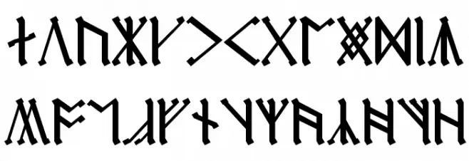 Cirth Erebor फ़ॉन्ट लोअरकेस