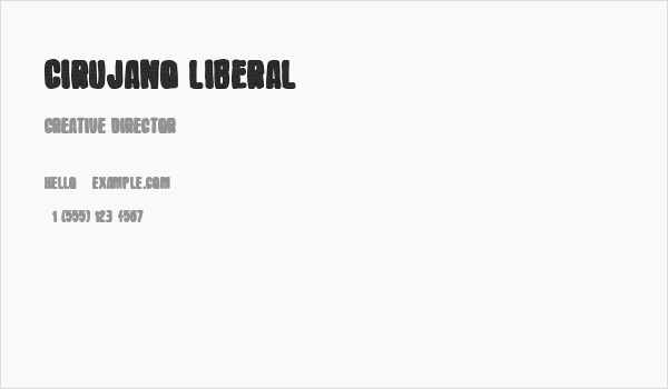 Cirujano Liberal Business Card
