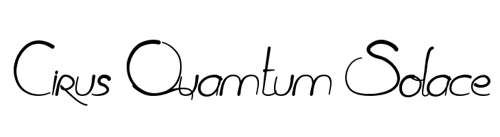 Cirus Quamtum Solace Font