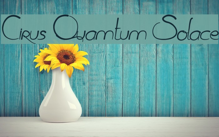 Cirus Quamtum Solace Font examples