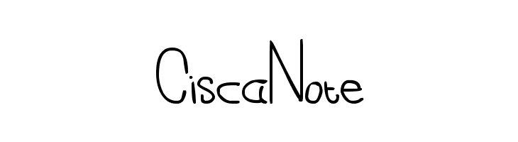 Cisca Note  フリーフォントのダウンロード