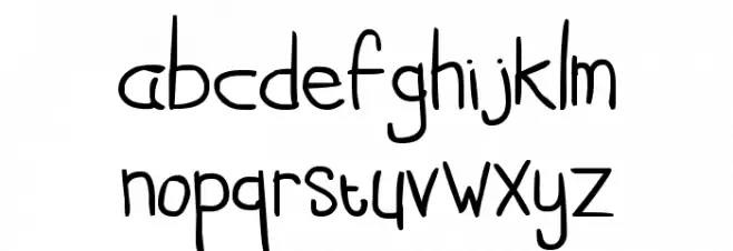 Cisca Note Schriftart Kleinbuchstaben