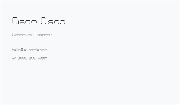 Cisco Cisco Business Card