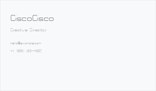 CiscoCisco Business Card