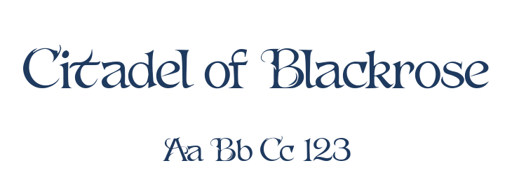 Citadel of Blackrose Font Preview