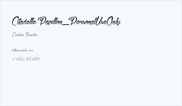Citadelle Papillon_PersonalUseOnly Business Card