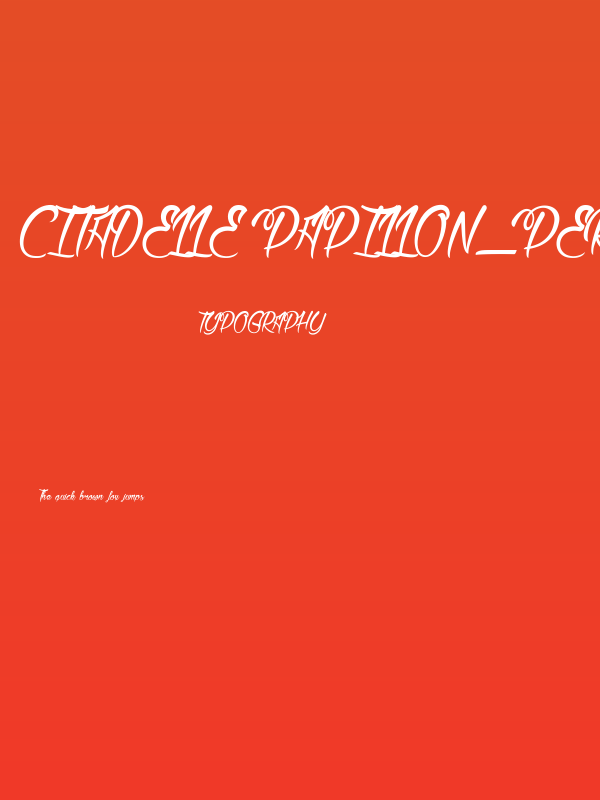 Citadelle Papillon_PersonalUseOnly Poster
