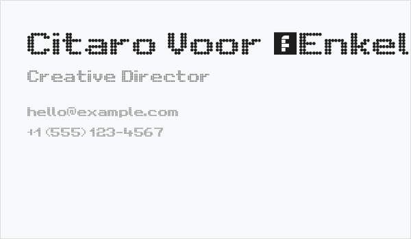 Citaro Voor [Enkele hoogte, Breed] Regular Business Card