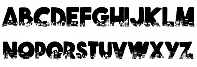 Cities at Night Font LOWERCASE