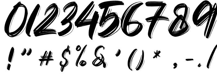 Citizen Brush Font OTHER CHARS