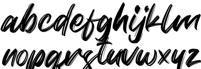 Citizen Brush Font LOWERCASE