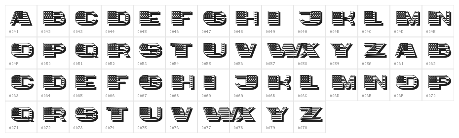 Citizen Regular Character Map