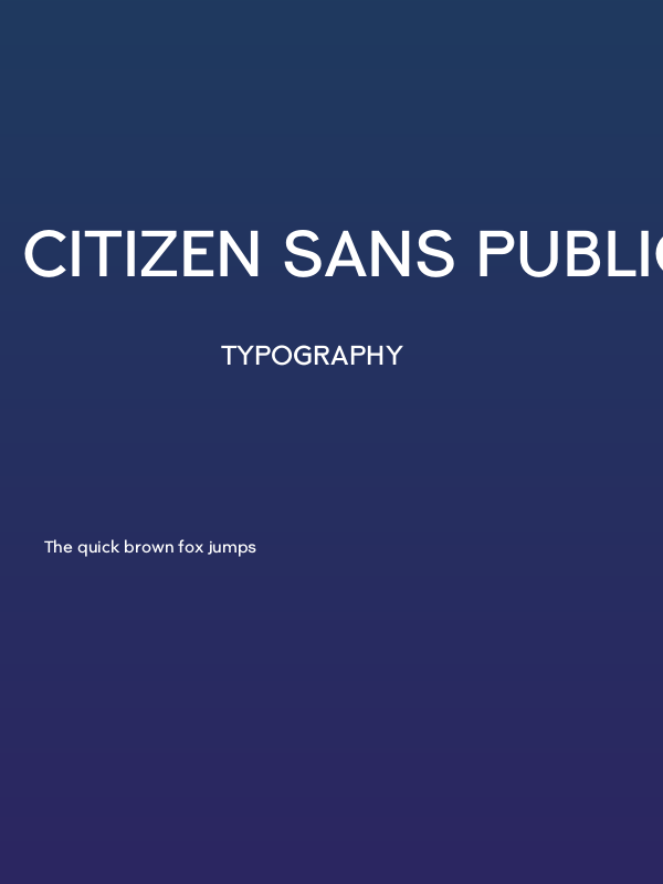 Citizen Sans Public Poster