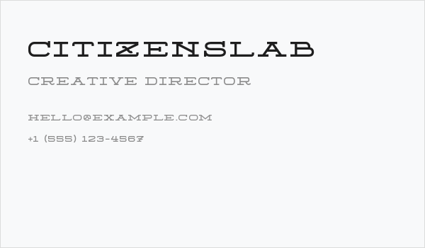 CitizenSlab Business Card