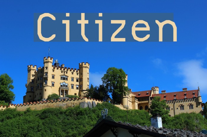 Citizen Schriftart examples