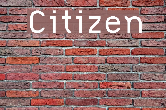 Citizen Schriftart examples