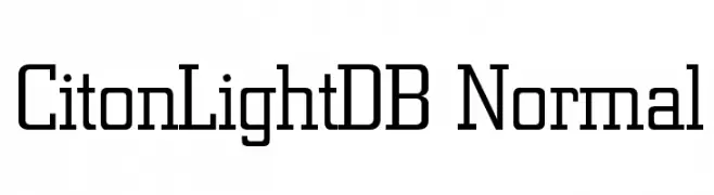 CitonLightDB Normal  Free Fonts Download