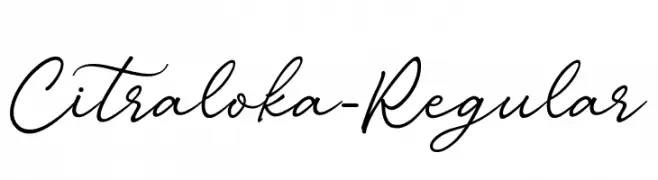 Citraloka-Regular  font caratteri gratis
