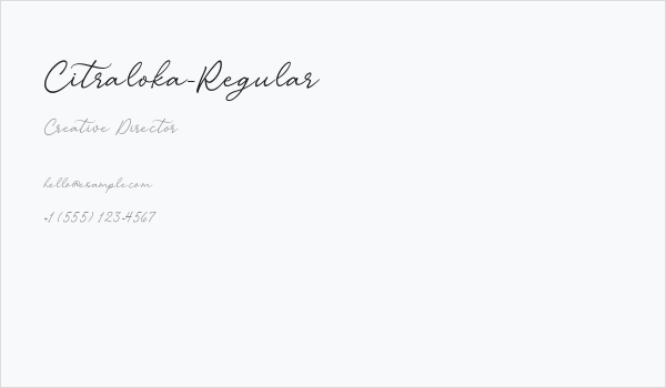 Citraloka-Regular Business Card