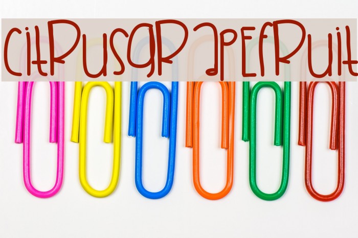 CitrusGrapefruit Font examples