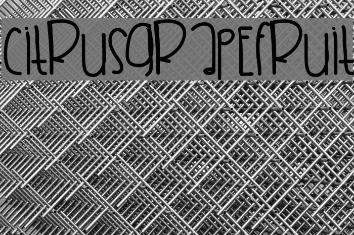 CitrusGrapefruit Font examples