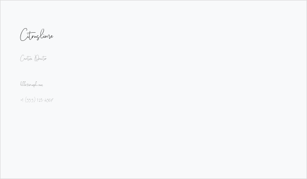 Citruslime Business Card