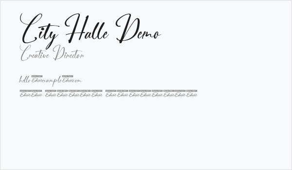 City Halle Demo Business Card