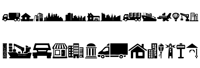 City Icons Font LOWERCASE