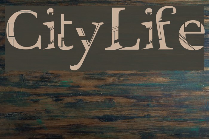 City Life Font examples