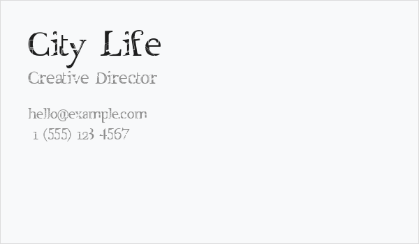 City Life Business Card