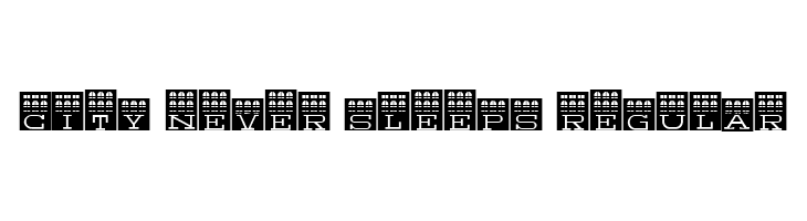 City Never Sleeps Regular  Frei Schriftart Herunterladen