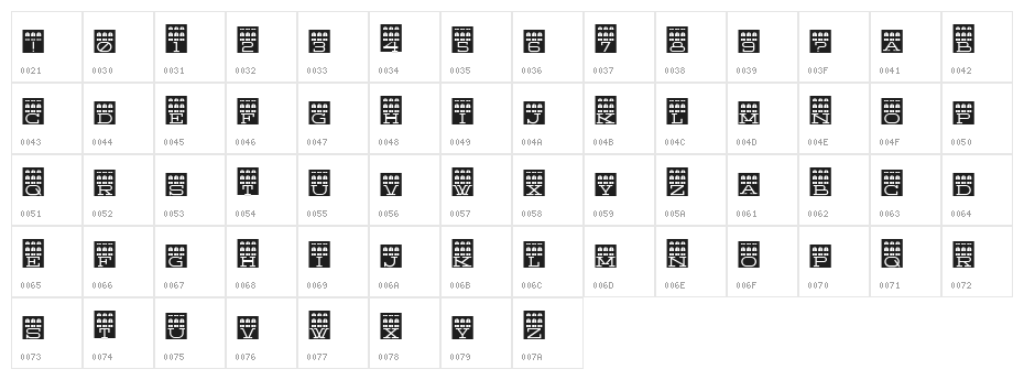 City Never Sleeps Regular Character Map