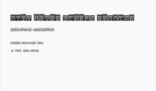 City Never Sleeps Regular Business Card