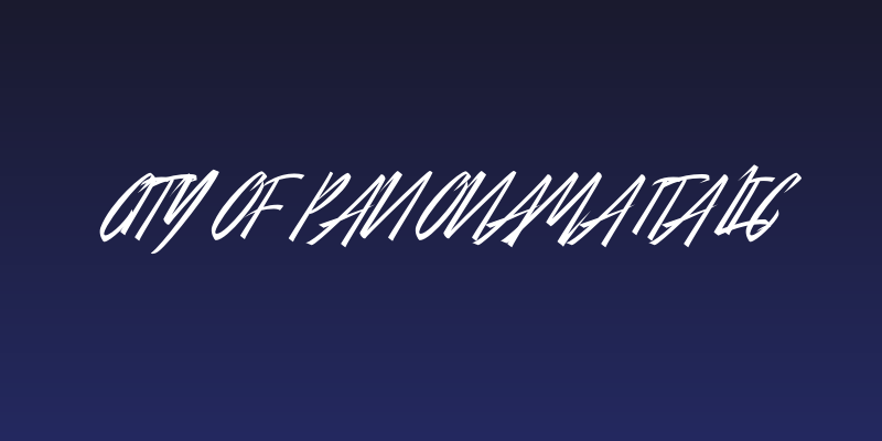 City Of Panonama Italic Social Header