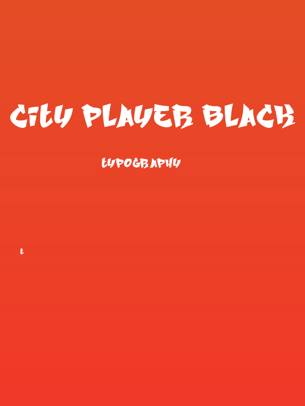 City Player Black Poster