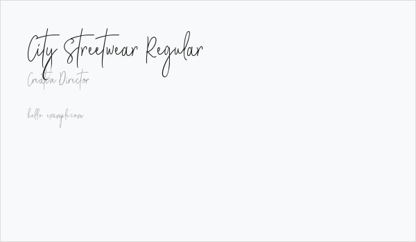 City Streetwear Regular Business Card