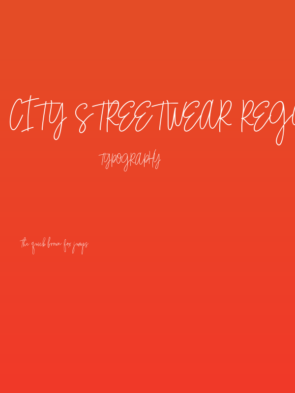 City Streetwear Regular Poster