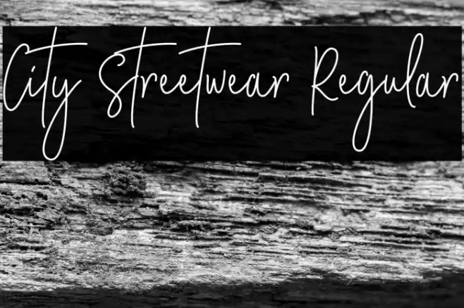 City Streetwear Regular Font examples