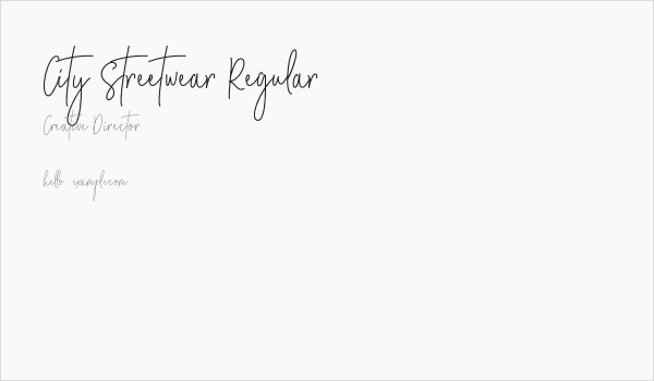 City Streetwear Regular Business Card