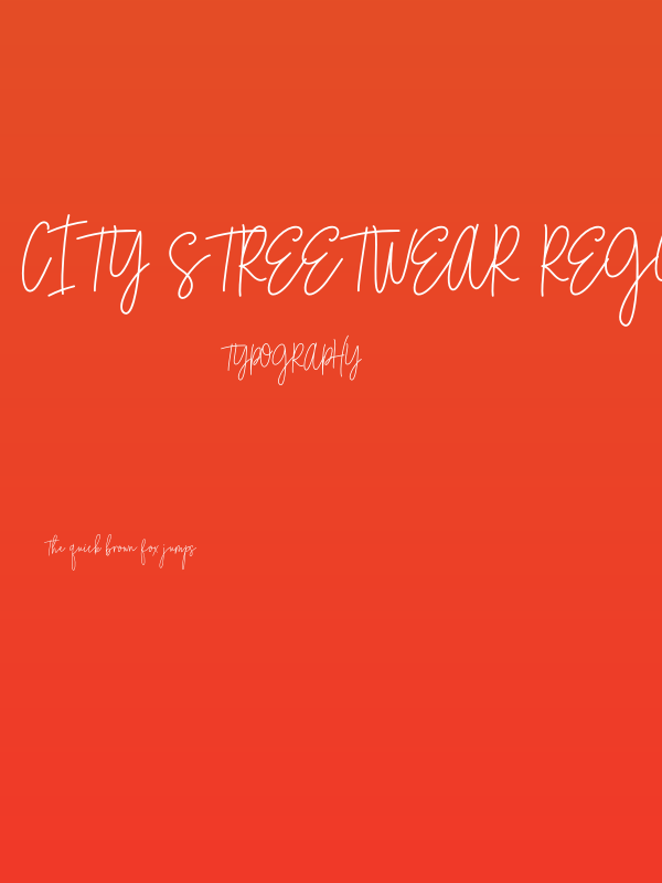 City Streetwear Regular Poster