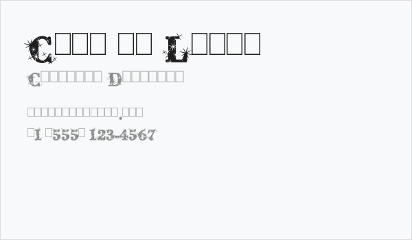 City of Light Business Card