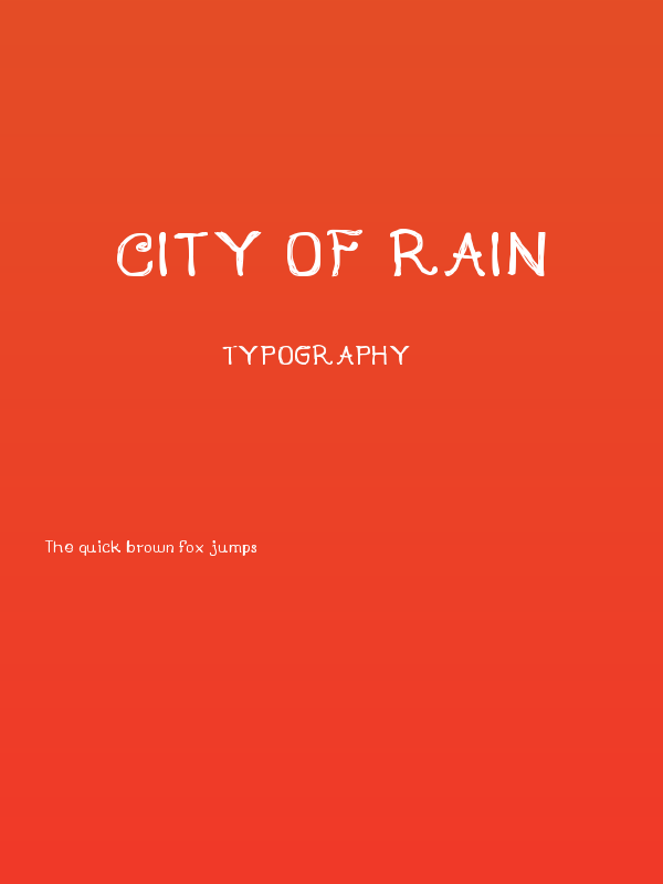 City of Rain Poster