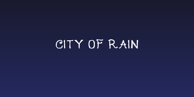 City of Rain Social Header