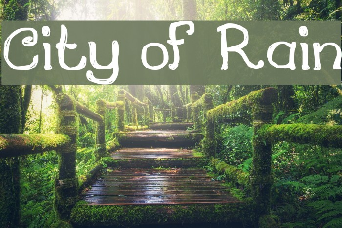 City of Rain Font examples