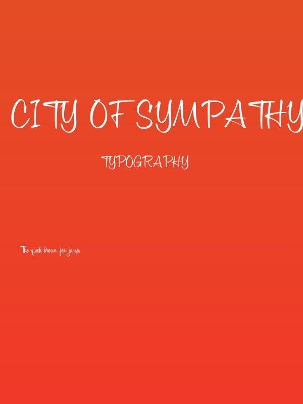 City of Sympathy Poster