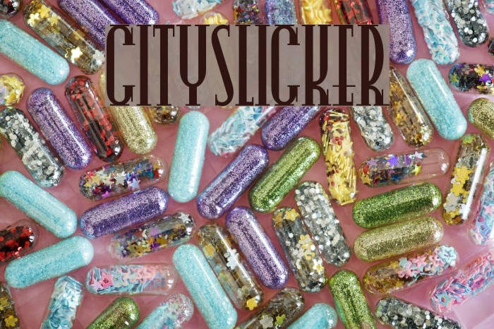 CitySlicker Font examples