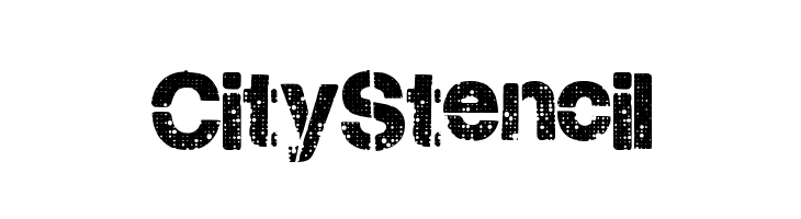 CityStencil  Frei Schriftart Herunterladen